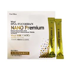 Bột uống Vital D.N.A Fucoidan Nano Premium 30 gói - Tảo biển Okinawa Nhật Bản hỗ trợ sức khỏe và tăng cường miễn dịch