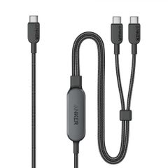 Cáp Sạc Nhanh 2in1 Anker A8895 USB C to USB C 140W - Dài 1.2m, Chống Rối, Sạc Đa Thiết Bị, Phù Hợp Cho Chuyến Đi Xa