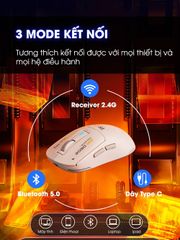 Chuột Gaming Bluetooth Sidotech IN6 - Thiết Kế Ergonomic, Kết Nối Linh Hoạt, Tốc Độ Phản Hồi CAO, Dung Lượng Pin 500mAh