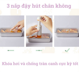 Hộp cơm giữ nhiệt cắm điện 2 tầng Bear DFH-B15Q1 - Thiết bị gia dụng thông minh với 3 khay inox, hẹn giờ nấu tiện lợi