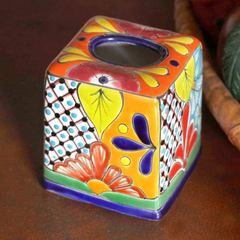 Hộp đựng giấy ăn gốm sứ Handmade Talavera - Trang trí bàn ăn sang trọng với họa tiết vẽ tay độc đáo, chất lượng từ nghệ nhân Mexico