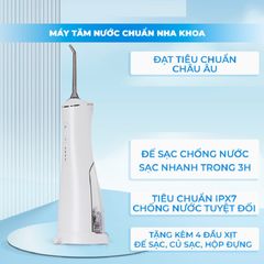 Máy Tăm Nước HANGY XY-1 - Sạc Nhanh, Chống Nước IPX7, 4 Đầu Xịt, Pin 1500mAh, Phù Hợp Du Lịch, Dùng Đến 30 Ngày