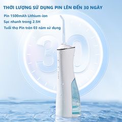 Máy Tăm Nước HANGY XY-1 - Sạc Nhanh, Chống Nước IPX7, 4 Đầu Xịt, Pin 1500mAh, Phù Hợp Du Lịch, Dùng Đến 30 Ngày