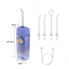 Máy Tăm Nước Mini Cho Trẻ Em HANGY XY-9 - Thiết Kế Đầu Xịt Nhỏ, 4 Đầu Phun, Dung Tích 130ml, 2 Chế Độ Vệ Sinh Răng Miệng