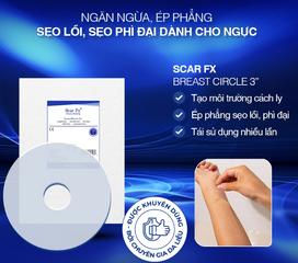 Miếng Dán Silicone Hỗ Trợ Xóa Mờ Sẹo Phẫu Thuật Ngực Rejuvaskin Scar FX Breast Circle - Tái Sử Dụng, Chăm Sóc Da Hiệu Quả