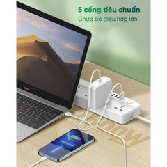 Ổ Cắm Điện Giga Electric GS-C5614 - 5 Cổng Tiêu Chuẩn & 6 Cổng USB Sạc Nhanh - Thiết Bị Gia Đình Thông Minh An Toàn Cho Trẻ Em