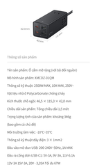 Ổ Cắm Sạc Nhanh Xiaomi Youpin 67W Desktop Pro - Đa Chức Năng 7 Cổng Kết Nối Với Sạc Nhanh và HDMI, Phù Hợp Mọi Thiết Bị