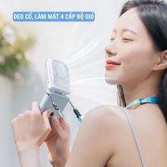 Quạt mini tích điện cầm tay CTFAST F30 Pro - Thiết kế 3 trong 1, 4 tốc độ, sạc USB, bền bỉ, tiện lợi cho mùa hè nóng bức