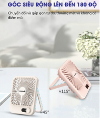 Quạt Tích Điện Mini Creen CR-SK101 - Pin 1500mAh, 100 Cấp Độ Gió, Thiết Kế Di Động, Hoàn Hảo Cho Đi Dã Ngoại