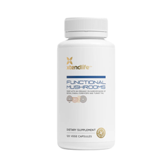 Viên uống nấm hữu cơ Xtend Life Functional Mushrooms - Hỗ trợ miễn dịch, tăng cường sức khỏe với nấm Linh Chi, Chaga, Vân Chi, 120 viên