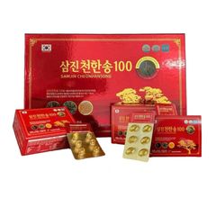 Viên uống tinh dầu thông đỏ Samjin Cheonhansong - Hỗ trợ sức khỏe, tăng đề kháng và thanh lọc cơ thể, hộp 120 viên cao cấp từ Hàn Quốc