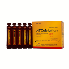 A.T Calcium Cort An Thiên - Ống Uống Bổ Sung Vitamin & Canxi Hỗ Trợ Xương Khỏe Mạnh - Cho Trẻ Em & Người Lớn