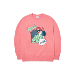 Áo MLB Like Cartoon Overfit Sweatshirt Boston Red Sox 3AMTL0224-43COS