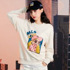 Áo sweater MLB Like Cartoon New York Yankees 3AMTL0224-50CRS màu trắng kem