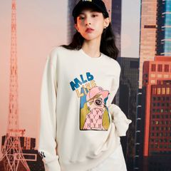 Áo sweater MLB Like Cartoon New York Yankees 3AMTL0224-50CRS màu trắng kem