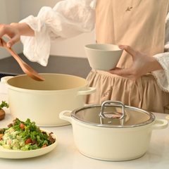 Bộ 3 Nồi Chống Dính Phủ Gốm Cao Cấp Haatz - Thiết Kế Hiện Đại, Tiện Lợi, Chịu Nhiệt 450°C, Dễ Dàng Sử Dụng và Vệ Sinh