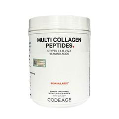 Bột uống Collagen Codeage Hydrolyzed Multi Collagen Peptides 567g - Hỗ trợ trẻ hóa da, tóc và móng - Dinh dưỡng cao, dễ hấp thụ