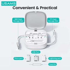 Cáp Sạc Nhanh Usams U87 60W C to C Với Hộp Đựng Đa Năng - Sạc Nhanh Smartphone, Laptop, Tablet, Tương Thích USB-C
