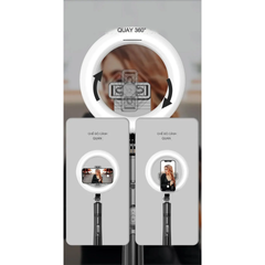 Gậy chụp hình tích hợp Tripod và Đèn LED USAMS US-ZB241 - Thiết bị đa năng chụp ảnh, quay video chất lượng cao, thuận tiện cho livestream và selfie.