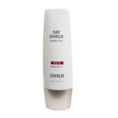 Kem Chống Nắng Ohui Day Shield Perfect Sun SPF50+ PA++++ - Đen/Đỏ, 2 trong 1, Chống Nắng & Kem Lót Trang Điểm Cho Da Dầu, Làn Da Rạng Rỡ.