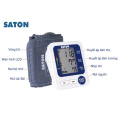 Máy Đo Huyết Áp Tự Động Bắp Tay Saton BSX516 - Công Nghệ Đo Chính Xác, Lưu 99 Kết Quả, Thiết Kế Dễ Sử Dụng Cho Người Cao Tuổi