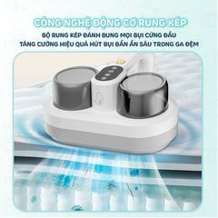 Máy Hút Bụi Giường Đệm Chibé CR520 - Lực Hút 12.000Pa, Đèn UVC Khử Khuẩn, Phù Hợp Cho Gia Đình Nuôi Thú Cưng
