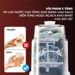 Máy Rửa Bình Sữa Đa Năng Moaz BeBe MB064 - Tiệt Trùng, Sấy Khô, Rửa Nhanh và Bảo Quản Bình Sữa Cho Mẹ Bỉm Sữa