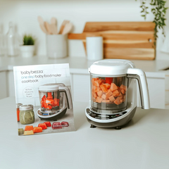 Máy Xay Hấp Thức Ăn Baby Brezza Deluxe BRZ10040 - Thiết Bị Đa Năng Chế Biến Thức Ăn Dặm Cho Bé 3 Chức Năng Tiện Lợi