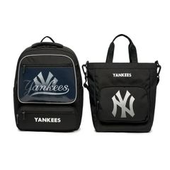 Set Balo Trẻ Em MLB Basic NY Yankees 7ABK0013N-50BKS Kèm Túi Tote Đen - Balo Chất Liệu Polyester Cao Cấp cho Bé Yêu
