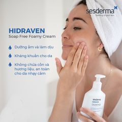 Sữa Rửa Mặt Cấp Ẩm Sesderma Hidraven Foamy 300ml - Tạo Bọt Không Xà Phòng, Dành Cho Da Nhạy Cảm, Làm Sạch Dịu Nhẹ