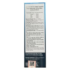 Viên uống bổ sung Omega 3 Orzax Ocean Plus - Hỗ trợ cải thiện thị giác, sức khỏe não bộ, tim mạch, xương khớp - Hộp 30 viên