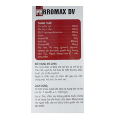 Viên uống bổ sung sắt Ferromax Dược Vương - Hỗ trợ tạo hồng cầu, cung cấp sắt III, acid folic, vitamin B6, B12 cho người lớn và trẻ em.