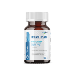 Viên uống Imuglucan BCC Pharma - Hỗ trợ tăng cường sức đề kháng và miễn dịch, phục hồi sức khỏe cho người lớn, 30 viên/hộp