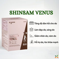 Viên uống Shinsam Venus - Hỗ trợ làm sáng đẹp da với L-Glutathione, Collagen, Acid hyaluronic - Giải pháp cho làn da tươi trẻ và rạng rỡ