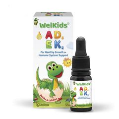 Vitamin A, E, D3, K2 MK7 Dạng Giọt Biovagen WelKids ADEK 10ml - Bổ Sung Vitamin Tan Trong Dầu Olive Hữu Cơ Cho Trẻ Nhỏ