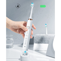 Bàn Chải Điện Sarmocare S100 Plus - 5 Chế Độ Làm Sạch, Đầu Chải Nhỏ Mềm, Hiệu Quả Sạch Răng Miệng Trong 2 Phút Mỗi Ngày