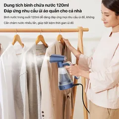 Bàn Là Hơi Nước Cầm Tay Deerma GT10W - 5 Lỗ Phun Hơi, Bình Chứa 120ml, Giúp Ủi Nhanh Chóng, Gọn Nhẹ, Du Lịch Tiện Dụng