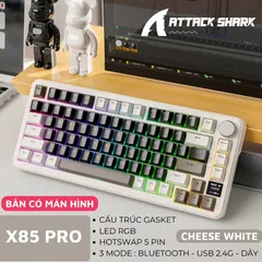 Bàn Phím Cơ Bluetooth Attack Shark X85 Pro - Led RGB, 3 Chế Độ Kết Nối, Hotswap - Phụ Kiện Máy Tính Cao Cấp