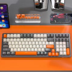 Bàn phím cơ Bluetooth K8BT Hotswap Red Switch LED Gaming - Kết nối USB 2.4Ghz và Type C, Thiết kế nhỏ gọn, 18 chế độ LED đẹp mắt