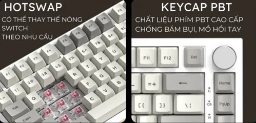 Bàn Phím Cơ Từ Tính Attack Shark K85 RGB - Switch Tùy Chỉnh Lực Ấn, Hotswap Dành Cho Game Thủ, Đèn LED RGB Sắc Màu