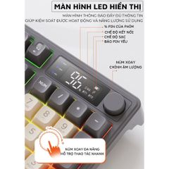 Bộ Bàn Phím và Chuột Không Dây M96 - LED 7 Màu, Phím PBT, 2 Chế Độ, Màn Hình Hiển Thị - Phụ Kiện Máy Tính Cao Cấp