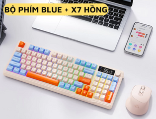 Bộ Bàn Phím và Chuột Không Dây M96 - LED 7 Màu, Phím PBT, 2 Chế Độ, Màn Hình Hiển Thị - Phụ Kiện Máy Tính Cao Cấp