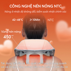 Đai Massage Cổ Vai Gáy Hồng Ngoại 6D HJ-818 Cao Cấp - Giảm Đau Nhức, Công Nghệ NTC, Sạc USB Type-C, Hỗ Trợ Thư Giãn Mỗi Ngày