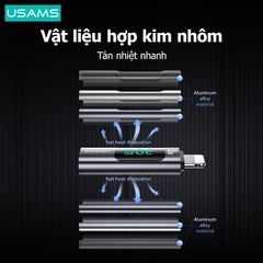 Đầu Chuyển C to C USAMS US-SJ682 AU18 100W Adapter Nhôm Hợp Kim - Tiện Lợi Kết Nối Thiết Bị Type-C và Đầu Ra Digital Display