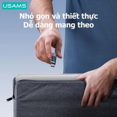 Đầu Chuyển C to C USAMS US-SJ682 AU18 100W Adapter Nhôm Hợp Kim - Tiện Lợi Kết Nối Thiết Bị Type-C và Đầu Ra Digital Display