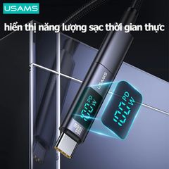 Đầu Chuyển C to C USAMS US-SJ682 AU18 100W Adapter Nhôm Hợp Kim - Tiện Lợi Kết Nối Thiết Bị Type-C và Đầu Ra Digital Display