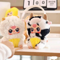 Bộ 6 búp bê nhồi bông 12 con giáp Trung Quốc Baby Three - Đồ chơi trang trí dễ thương cho fan văn hóa Á Đông