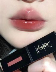 Son kem YSL Rouge Pur Couture Vinyl Cream Lip Stain màu 440 Rose Player - Đỏ Hồng Sang Trọng, Giữ Màu Lên Đến 10 Giờ, Chất Son Mịn Màng