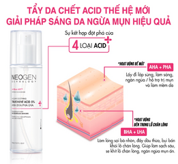 Toner Tẩy Tế Bào Chết 5% PHA-AHA-LHA-BHA Neogen Dermalogy - Chăm Sóc Da Nhạy Cảm, Giúp Se Khít Lỗ Chân Lông và Làm Sáng Da