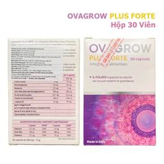 Viên uống OvaGrow Plus Forte - Hỗ trợ sức khỏe sinh sản nữ, tăng khả năng thụ thai tự nhiên, chất lượng cao, hộp 30 viên